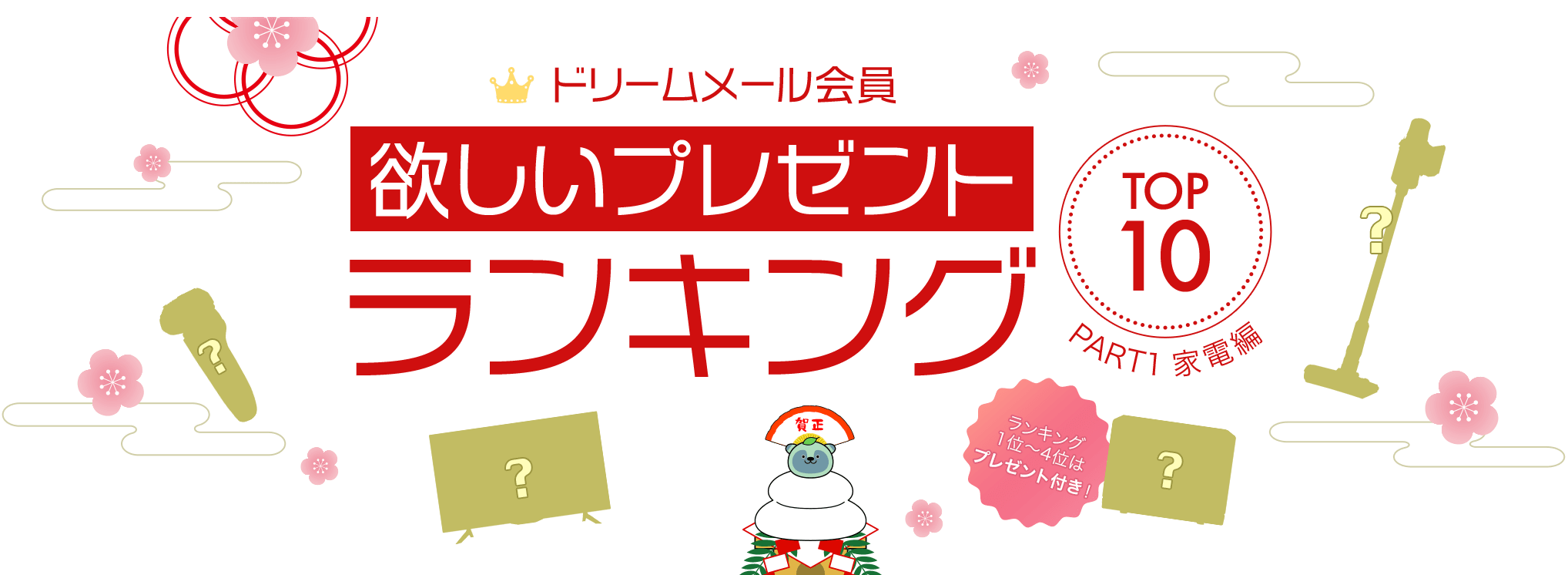 ドリームメール会員欲しいプレゼントランキング